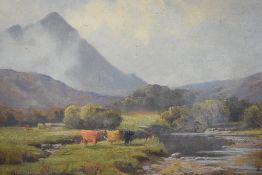 Henry Hadfield Cubley (British 1858-1934) oil on board, 'Glen Sannox, Isle of Arran', signed lower