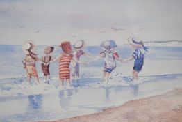 After Faye Whittaker (British contemporary) a set of four limited edition colour seaside scene