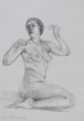 Vesela Sultanova 'VesA' (Contemporary) pencil on paper, nude study, signed lower left, unframed,