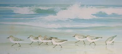 After Jacqueline Penney (American b.1930) colour print, Piper parade, within a stepped card mount