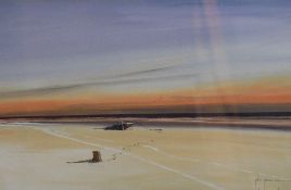 After John Horswell (British b.1956) an attractive limited edition colour print, coastal scene at