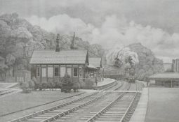 Local interest* After John S Gibb (British b.1939) a limited edition monochrome print 'Furness Abbey