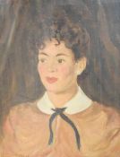 Harold H. Jones (possibly) FRSA (British 1904-1992) oil on board, portrait of a Mavis Rogerson,