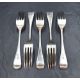 A group of five Victorian silver Hanoverian pattern forks, having an initial engraved to the - Image 2 of 4