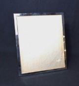 A large George V silver mounted wooden photograph frame, of rectangular form, marks for Birmingham