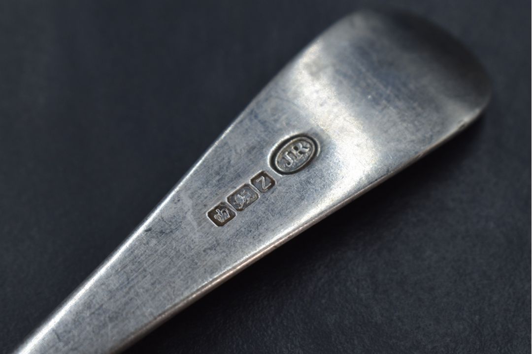 A group of five Victorian silver Hanoverian pattern forks, having an initial engraved to the - Image 4 of 4