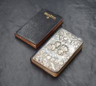 An Edwardian silver mounted Book of Common Prayer, having embossed Art Nouveau style floral