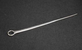 A George III silver meat skewer, having 'C' monogram to handle, marks for London 1808, maker