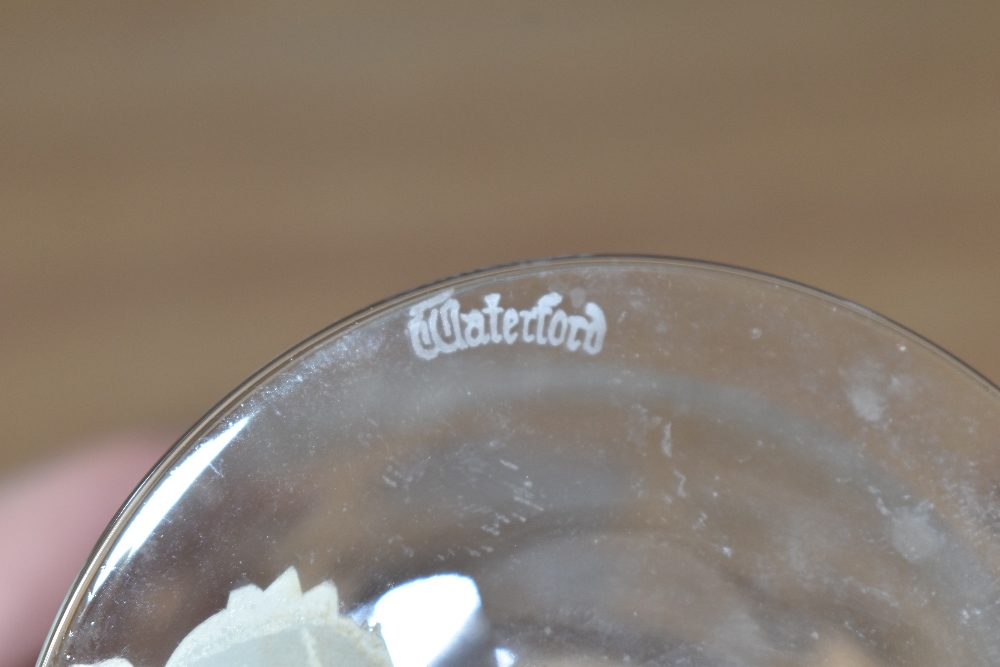 A pair of Waterford coleen pattern cut crystal brandy glasses with original box, paper label to - Image 3 of 3