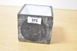 A Troika pottery square vase decorated with circular textured patterns, w9cm Condition report: