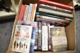 A box containing various books, to include The Unreturning Army by Huntly Gordon, Somme by Michael