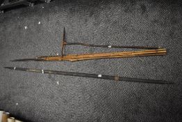 A group of Papua New Guinea bamboo hunting spears, (10)