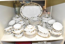 An extensive selection of Royal Doulton Larchmont pattern tea and dinner wares, to include cups,