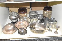 An early 20th century silver plated cloche lidded dish engraved reading 'Pilling Agricultural Show &