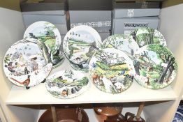 A group of Wedgwood limited edition plates, to include The Woodsman, The Mountain Stream, The