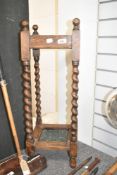 An early 20th century barley twist stick stand, h 71cm.