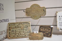 A Isaac Braithwaite & Son Engineers, Limited, Kendal & London metal plaque, w13cm, sold together