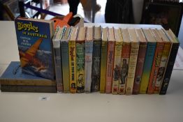 Literature. Captain W. E. Johns. Biggles novels. Early impressions. Majority in dust jackets. (19)
