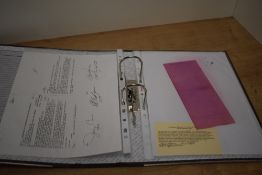 Astronomy Memorabilia. Skylab Flown Teleprinter Message, Signed. Measures 3.5 x 2-9 inches, on