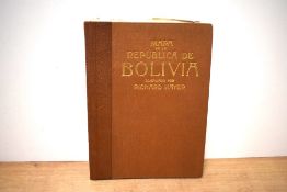 Travel. Folding Map. Mayer, Richard - Mapa Comercial De La Republica De Bolivia. New York: G. G. &