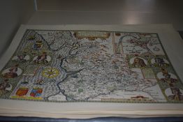 Maps. Facsimile Reprints. A selection of late 20th century reprint County maps, loose, several