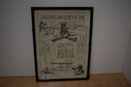 Naval Ephemera. A framed certificate for the 'Royal Ancient Order of the Blue Nose'. Dated Dec. 25th