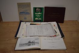 Maritime and Naval Ephemera. A small selection of booklets and loose printed items. See images for