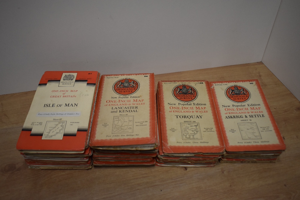 Maps. A small carton of Ordnance Survey One-Inch maps of England & Wales. 6th edition. Includes