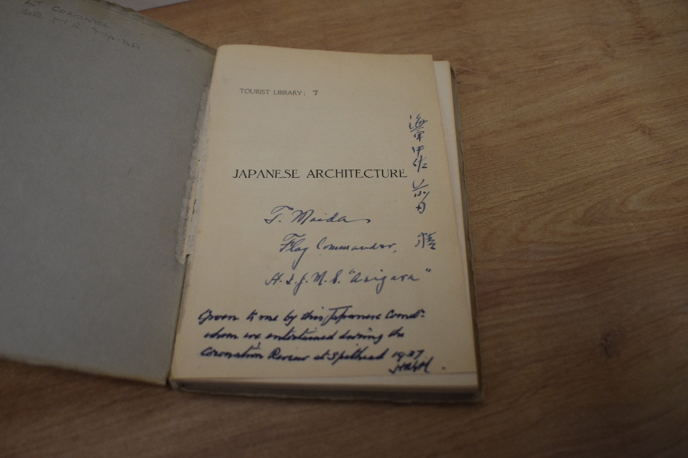 Naval Curio. Japanese Naval interest. A copy of Prof. Kishida's Japanese Architecture [1936], with - Image 2 of 2