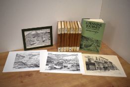 Wainwright. Three signed prints: Buttermere Valley; Patterdale; Kings Arms Hotel, Kendal. Plus a