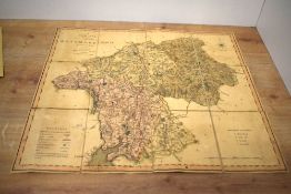 Folding Map. Lake District. Smith, C. - A New Map of the County of Westmoreland Divided into