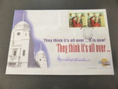 GB 2000 COMMEMORATIVE COVER WITH WORLD CUP STAMPS SIGNED IN INK BY KENNETH WOLSTENHOLME One of the