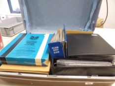 GB, ISLE OF MAN AND AUSTRALIA COLLECTION OF ALBUMS AND COVERS IN OLD SUITCASE Range of cover