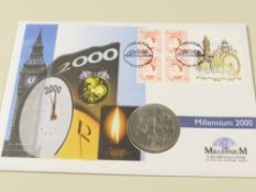 GIBRALTAR 1999 MILLENNIUM NUMISMATIC COVER WITH TITANIUM £5 COIN Millennium cover from Gibraltar