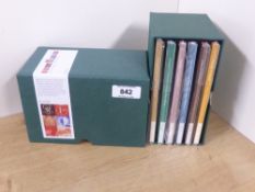 GB 2006 EDWARD VIII & GEORGE VI SILVER STAMP INGOT SET IN BOXED Box 6 folders each with a silver