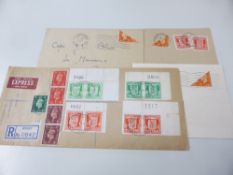 CHANNEL ISLANDS 1940-42 RANGE OF WAR TIME ISSUES ON COVER INCLUDING 3 BISECTS 4 covers three with 2d