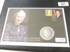 GB 2008 PRINCE CHARLES 60th BIRTHDAY SILVER £5 NUMISMATIC COVER Commemorative cover to celebrate the