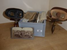 PAIR OF STEROFINDERS WITH APPROX 100 SLIDES, MILITARY, ASIA, MIDDLE EAST Pair of stereofinders along