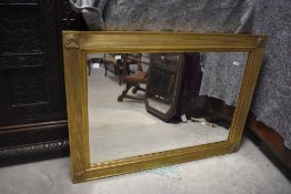 A modern gilt frame wall mirror, approx. 109 x 79cm