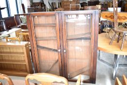 A 19th century mahogany bookcase top, width approx. 133cm