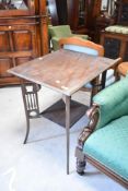 A Victorian oak occasional table, approx. 61 x 52cm