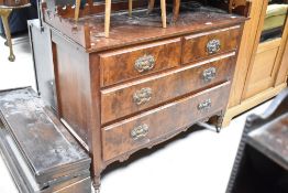 A 19th Century mahogany bedroom chest having ledge back, width approx. 106cm