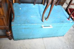 A traditional painted tool chest