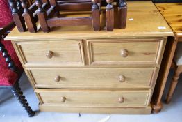 A modern pine chest of two over two drawers, width approx. 86cm