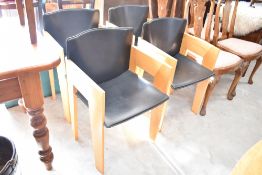 A set of four 1980s designer dining chairs, in the style of Arnold Merckx for Arco