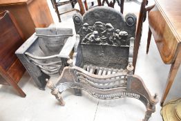 Two Victorian style cast fireplaces