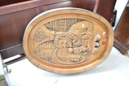 A vintage barrel style tavern sign/wall hanging