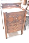 A Georgian mahogany commode style night stand , approx width 50cm