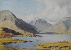 Local interest* Geoffrey H Pooley (British 1908-2006) watercolour, Wastwater & Gable, signed lower
