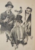 Lanse aka Glen Fortune Banse (American 1948–2018) limited edition monochrome lithograph showing